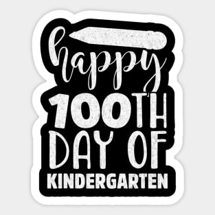 Happy 100th Day of Kindergarten for Teacher or Child Sticker